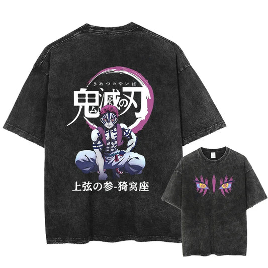 Demon Slayer® T-shirt Oversized Streetwear - DROP Infinity Castle - Akaza Seal