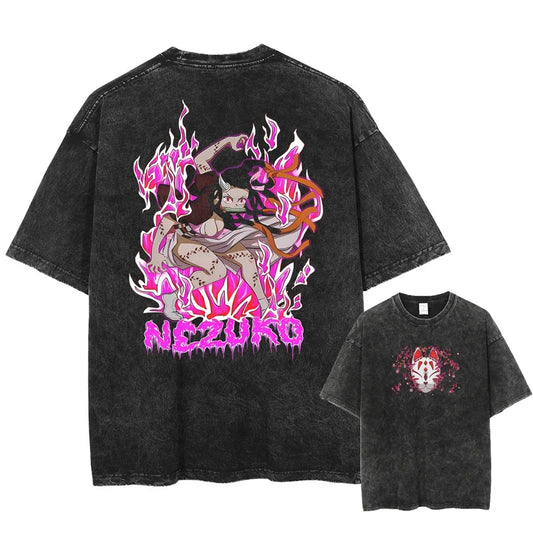 Demon Slayer® T-shirt Oversized Streetwear - DROP Infinity Castle - Nezuko