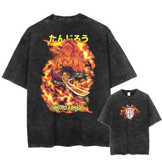 Demon Slayer® T-shirt Oversized Streetwear - DROP Infinity Castle - Kamado v2