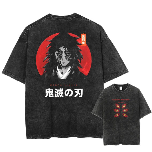 Demon Slayer® T-shirt Oversized Streetwear - DROP Infinity Castle - Moon’s Wrath